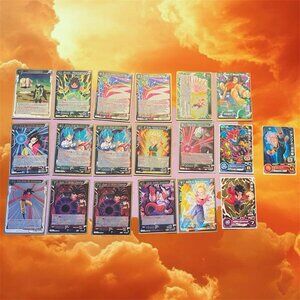 Dragonball Super TCG Lot Of 19 Holo Foil Rare Card Lot Bundle Goku Trunks Cell